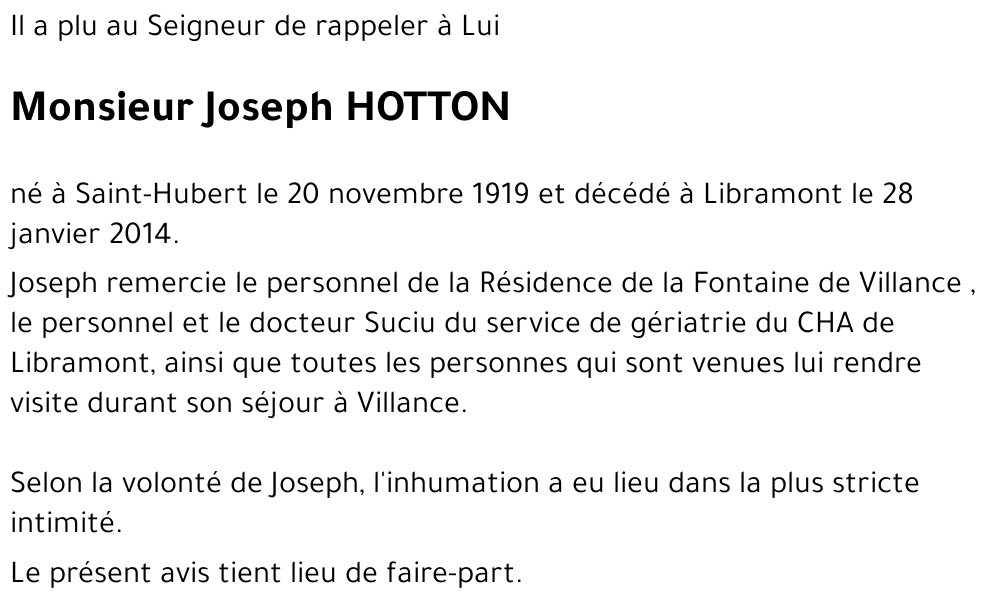 Joseph HOTTON