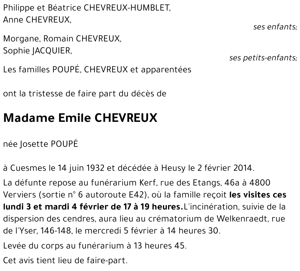 Josette POUPE
