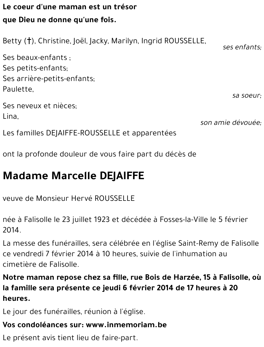 Marcelle DEJAIFFE