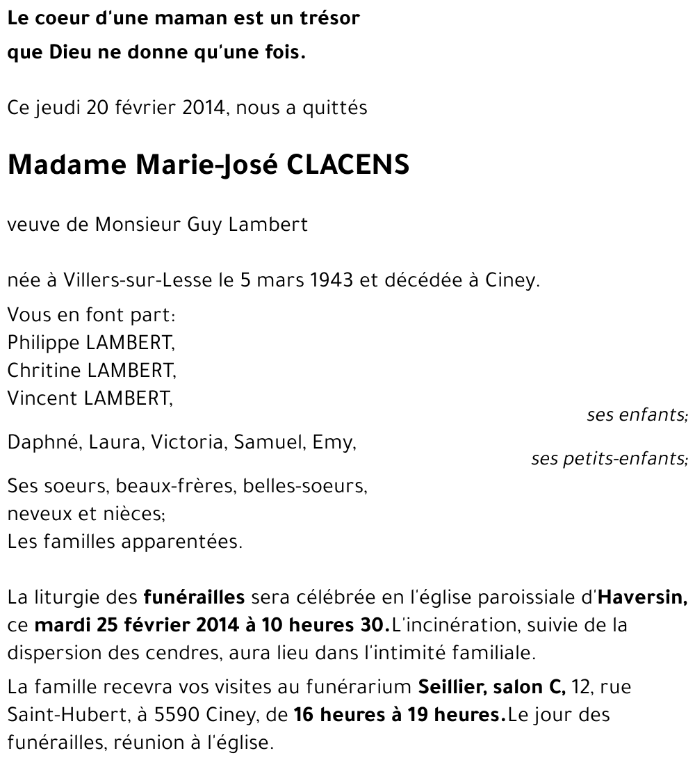 Marie-José CLACENS