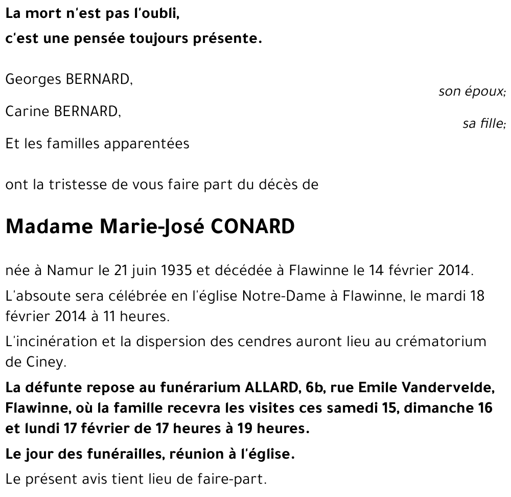 Marie-José CONARD