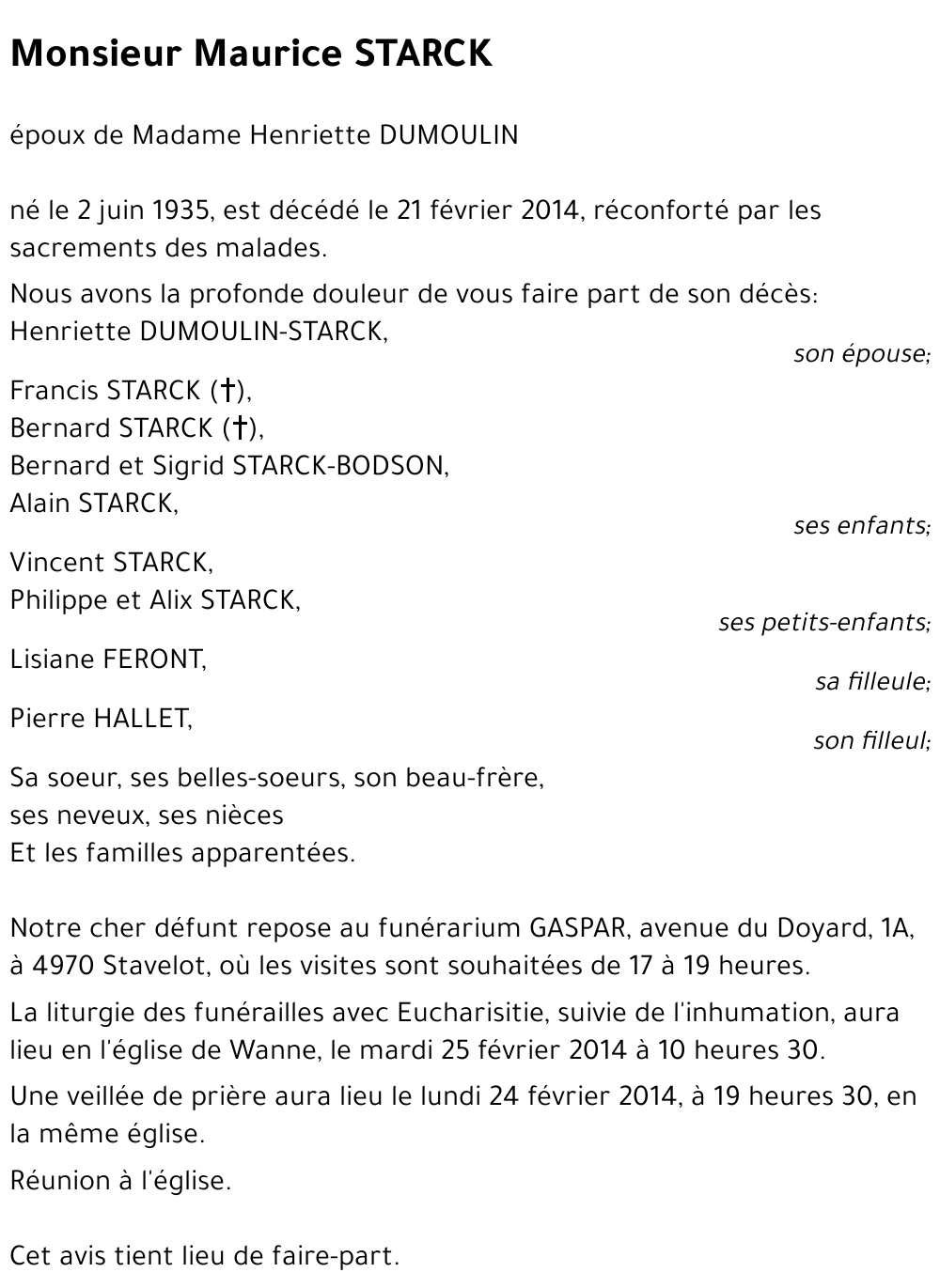 Maurice STARCK