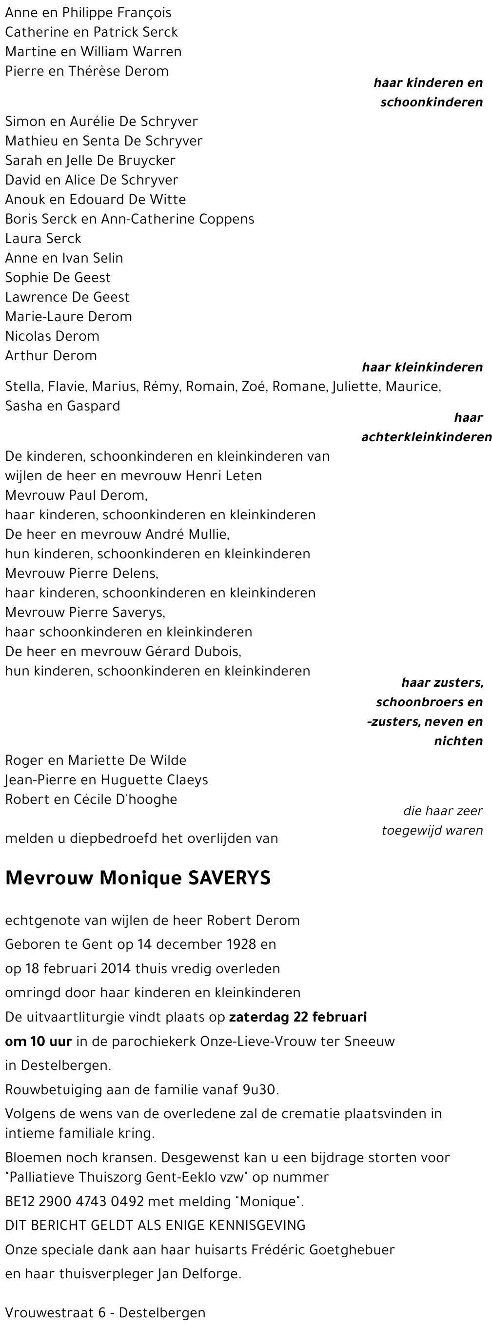Monique SAVERYS