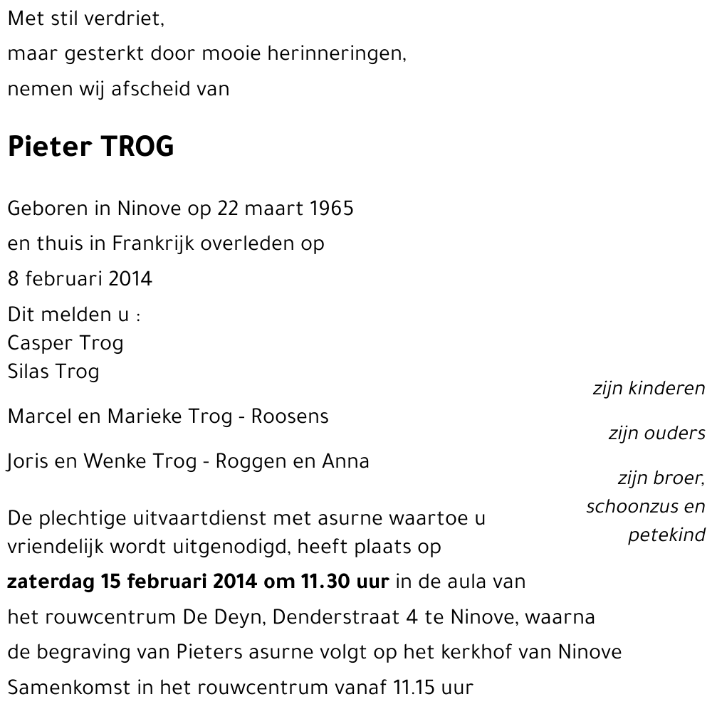 Pieter TROG