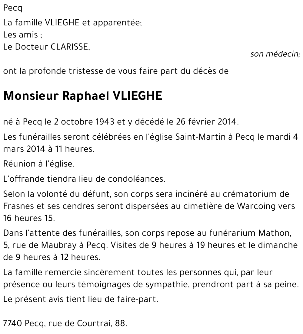 Raphael VLIEGHE