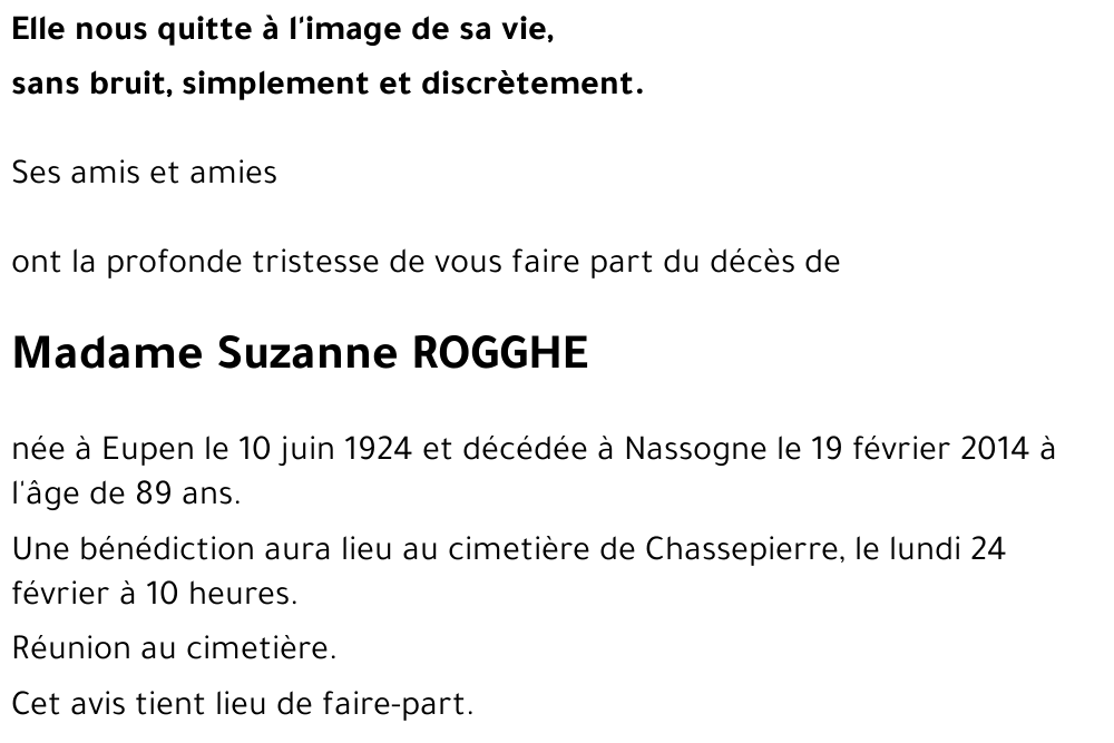 Suzanne ROGGHE