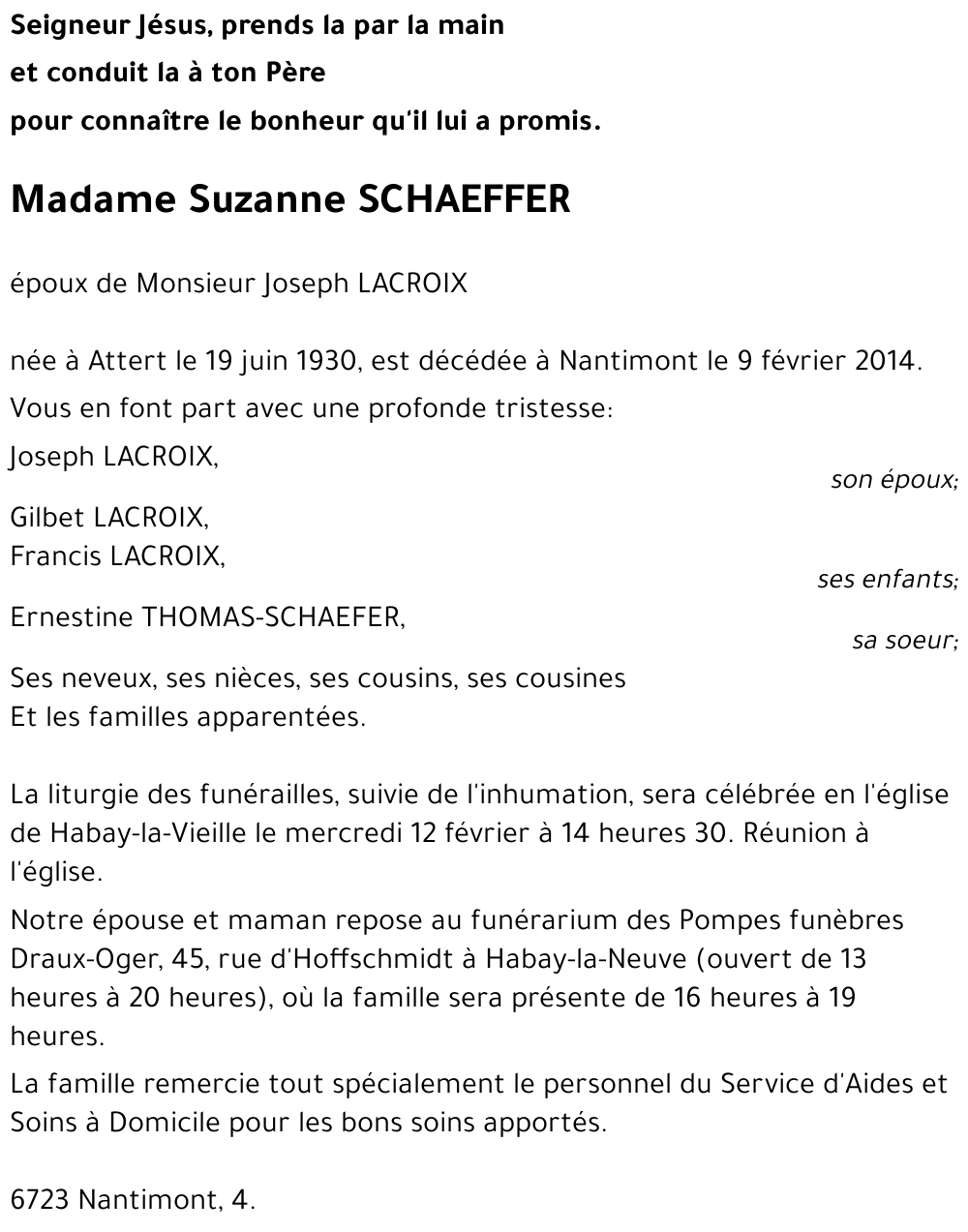 Suzanne SCHAEFFER