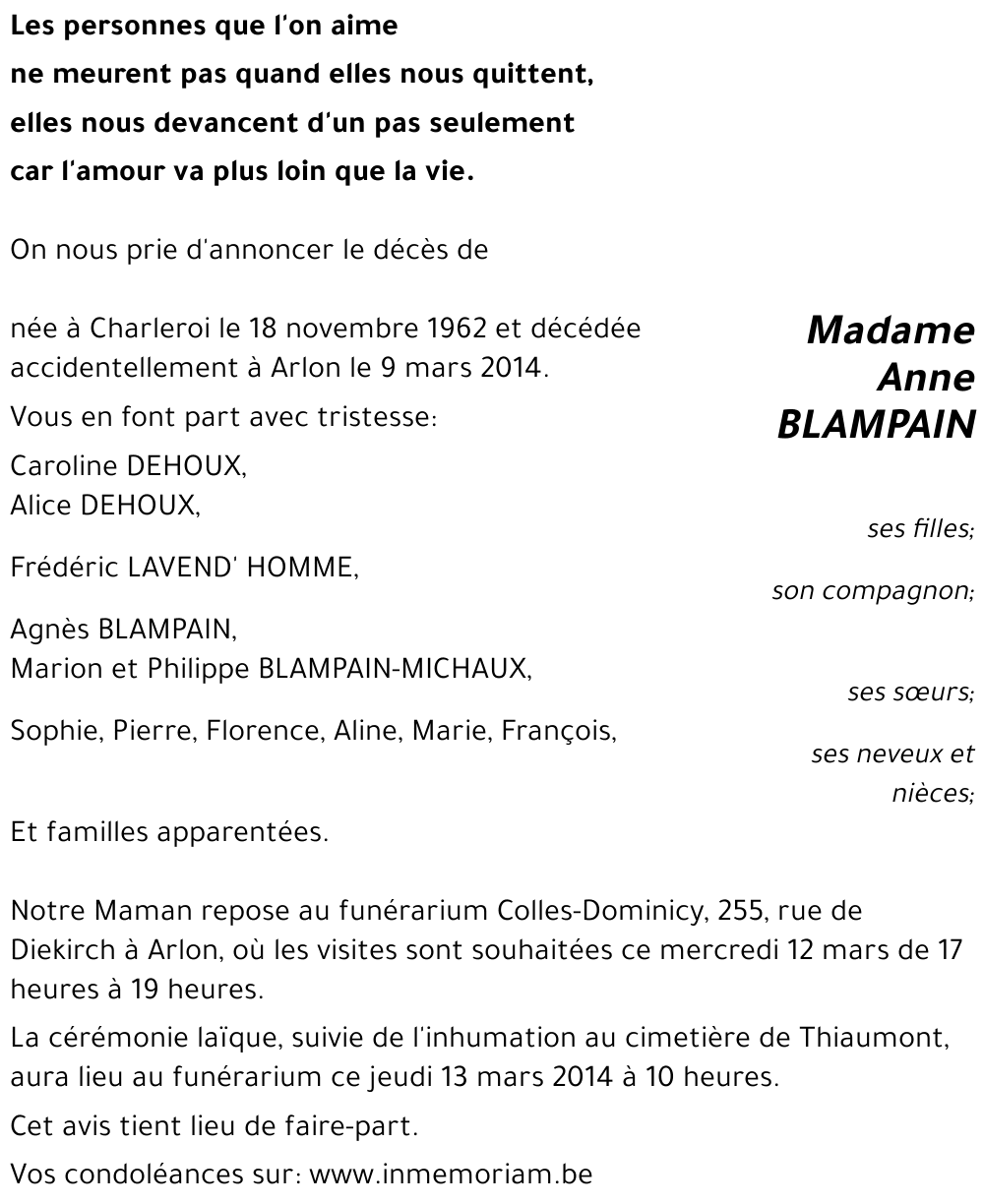 ANNE BLAMPAIN