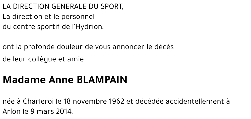 ANNE BLAMPAIN