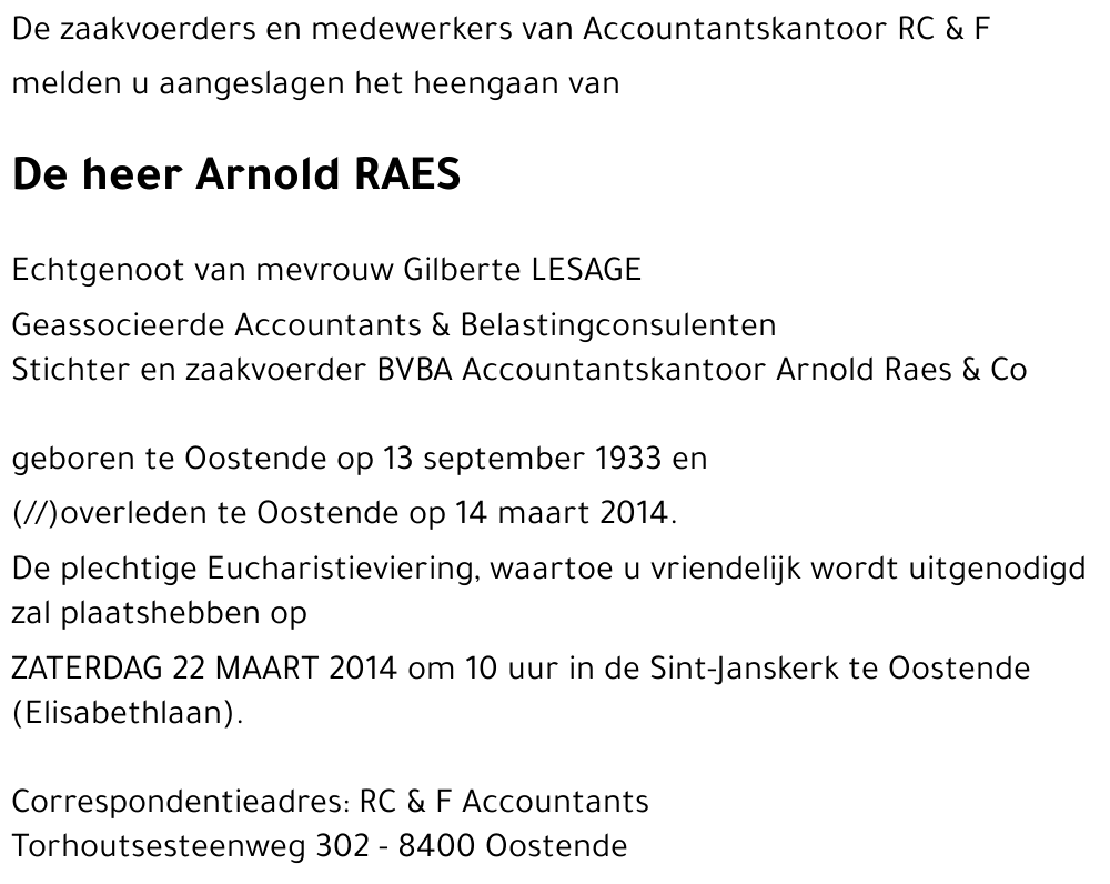 Arnold RAES