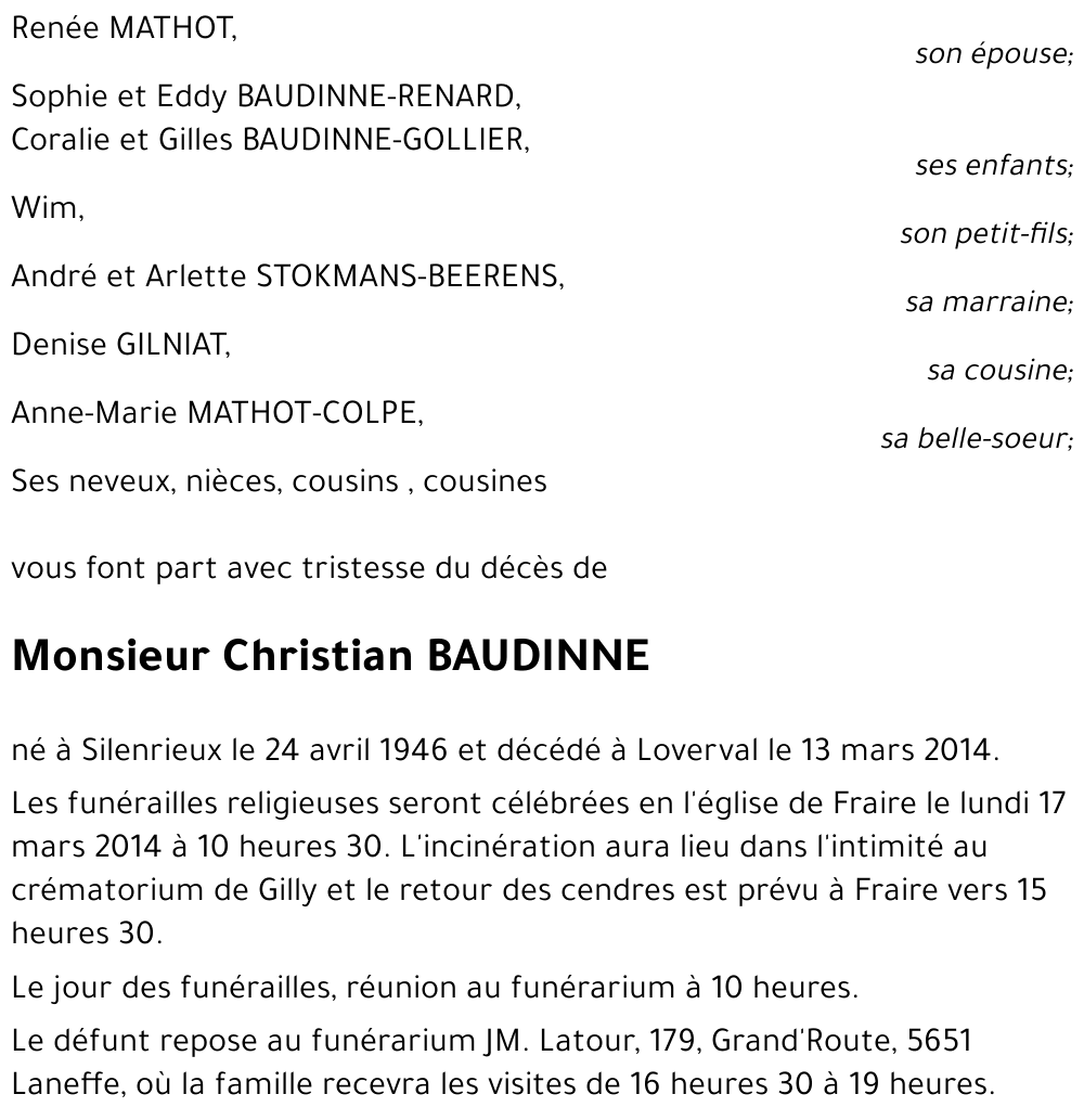 Christian BAUDINNE