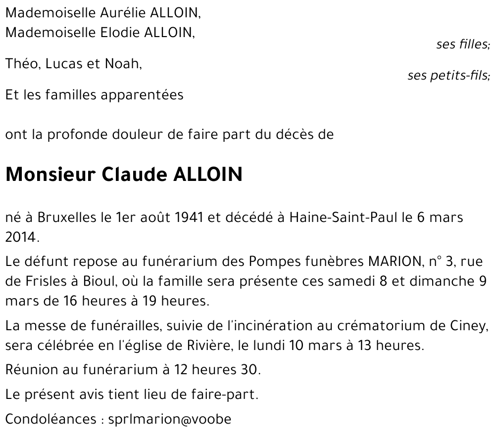 Claude ALLOIN