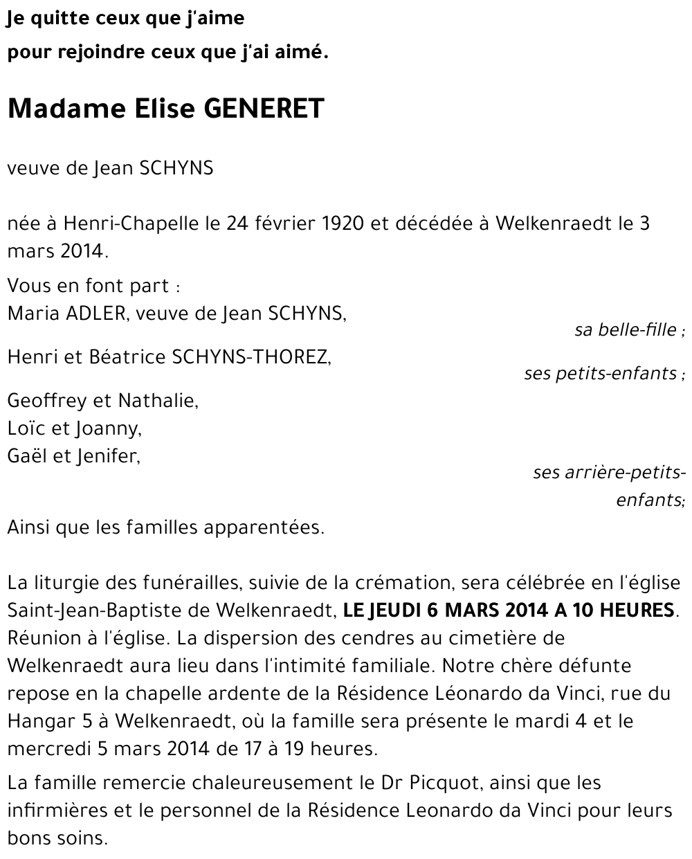 Elise GENERET