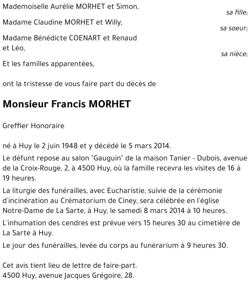 Francis MORHET