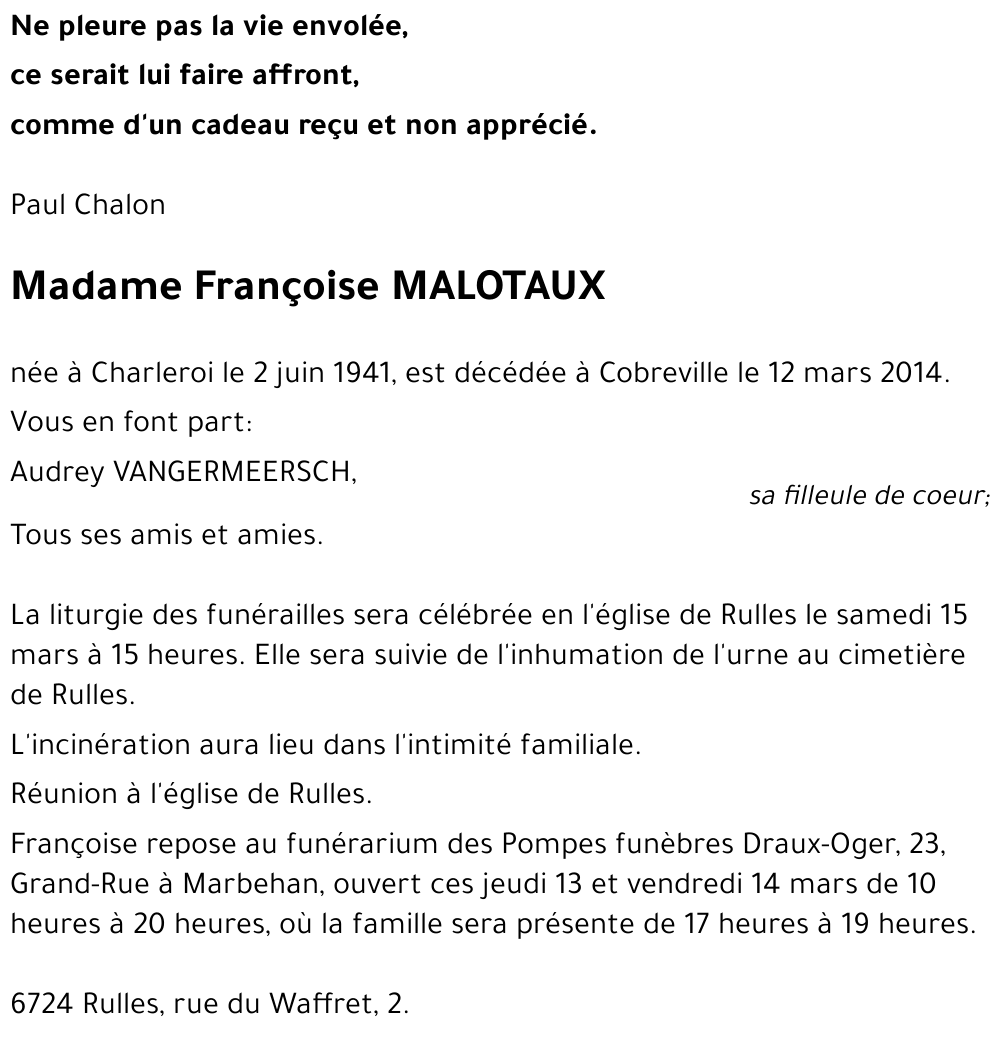 Françoise MALOTAUX