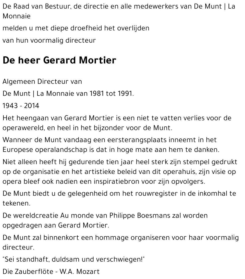 Gerard Mortier