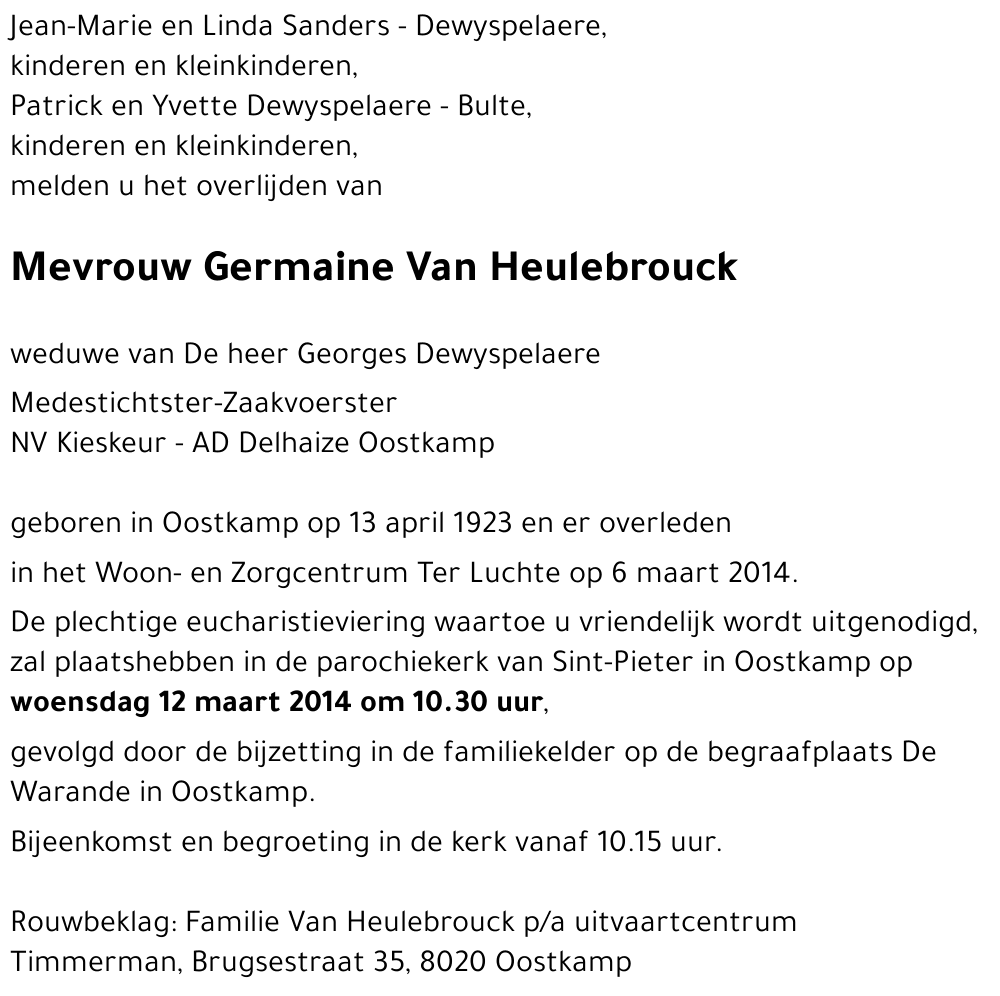 Germaine Van Heulebrouck