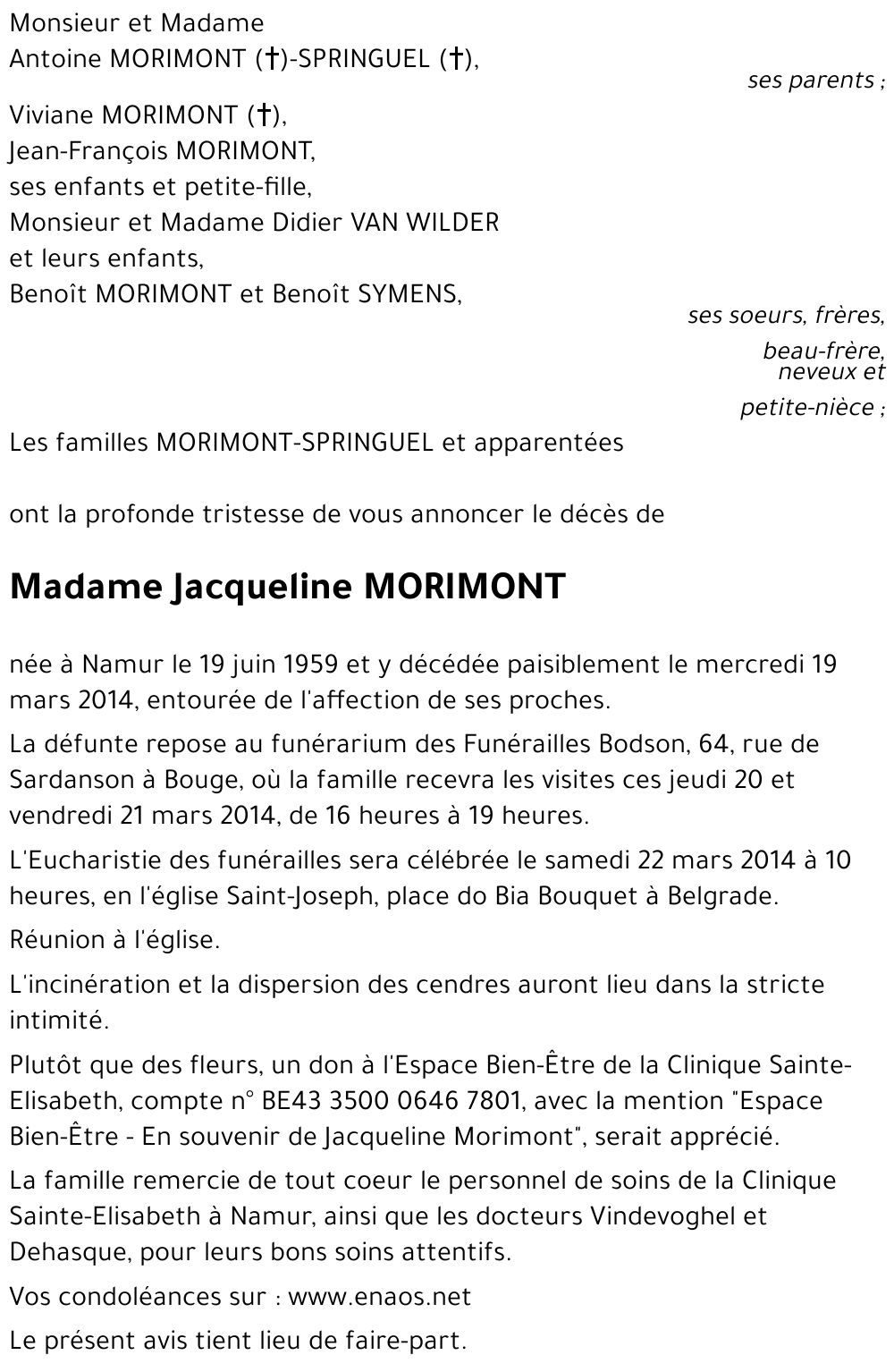 Jacqueline MORIMONT