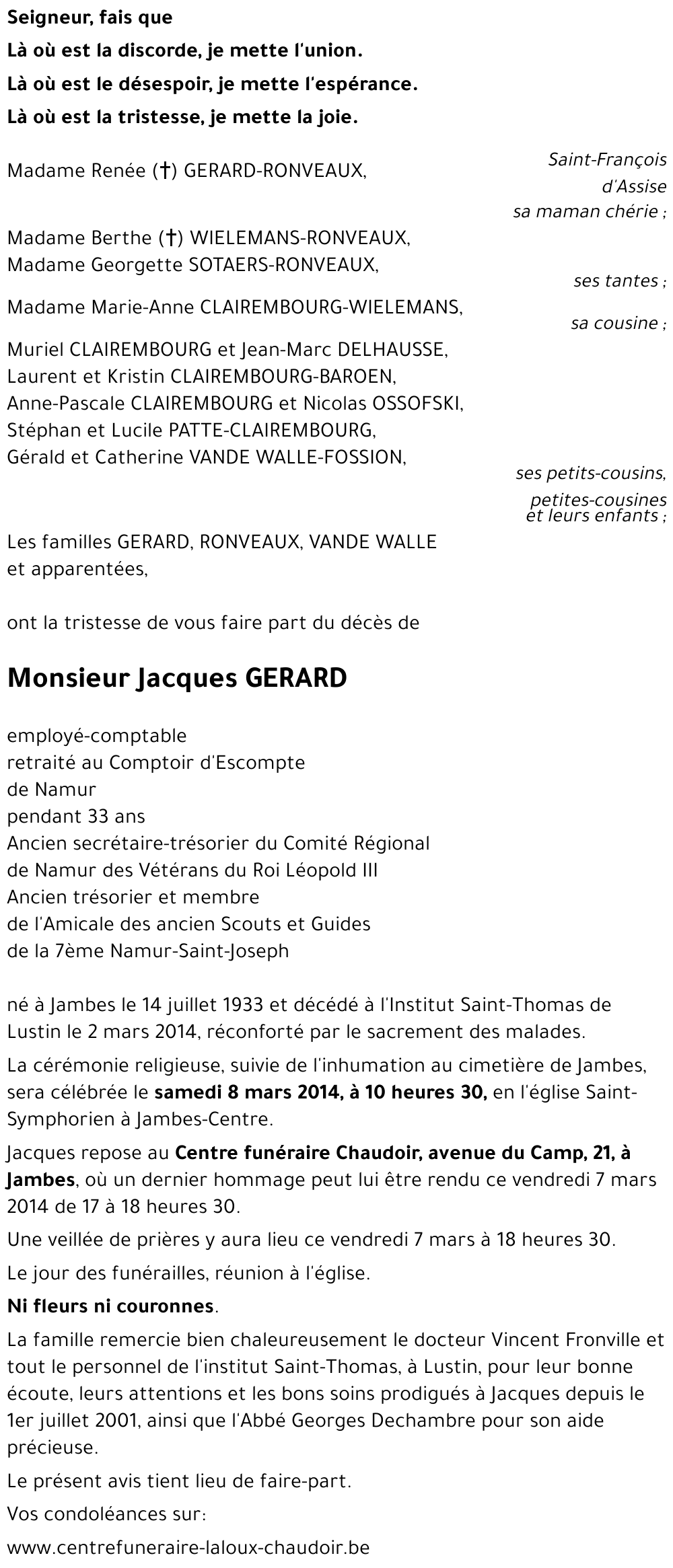 Jacques GERARD