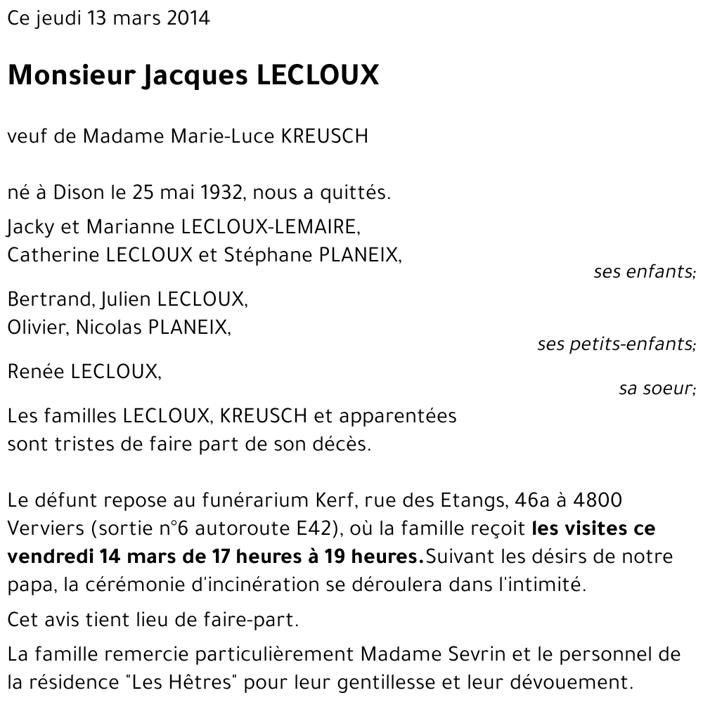 Jacques LECLOUX