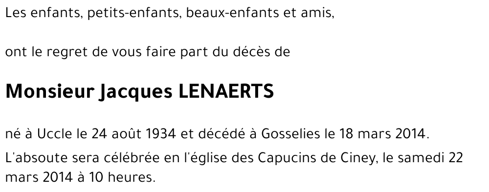 Jacques LENAERTS