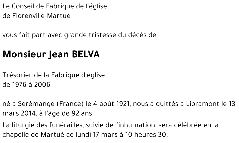 Jean BELVA