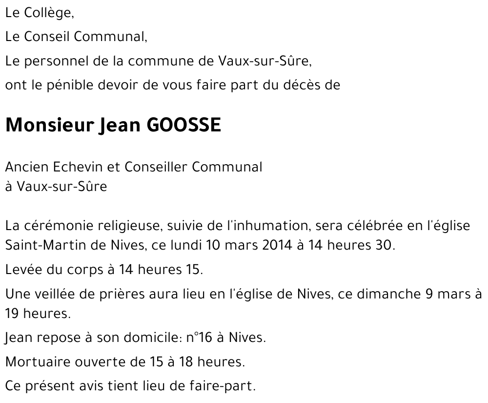 Jean GOOSSE