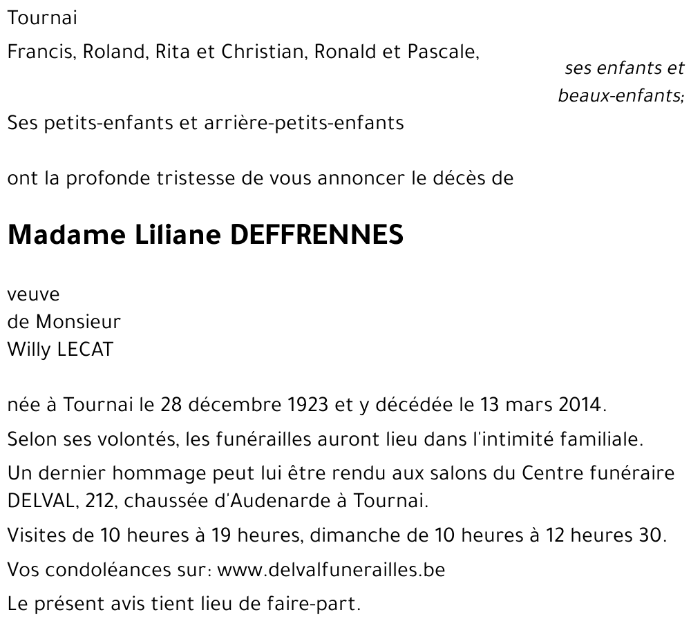 Liliane DEFFRENNES