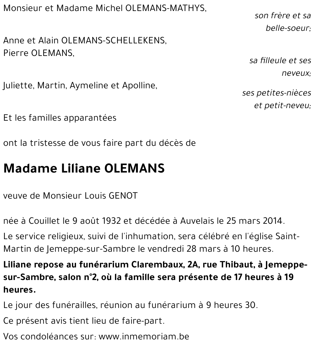 Liliane OLEMANS