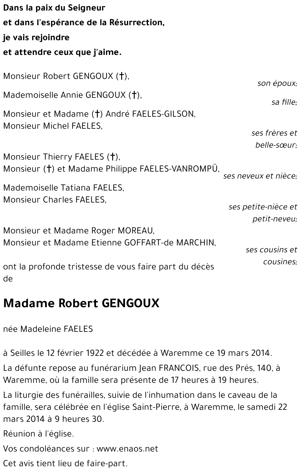 Madeleine FAELES