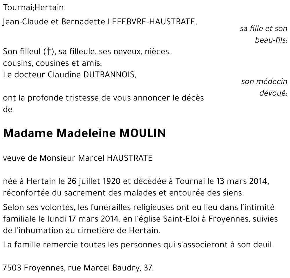 Madeleine MOULIN