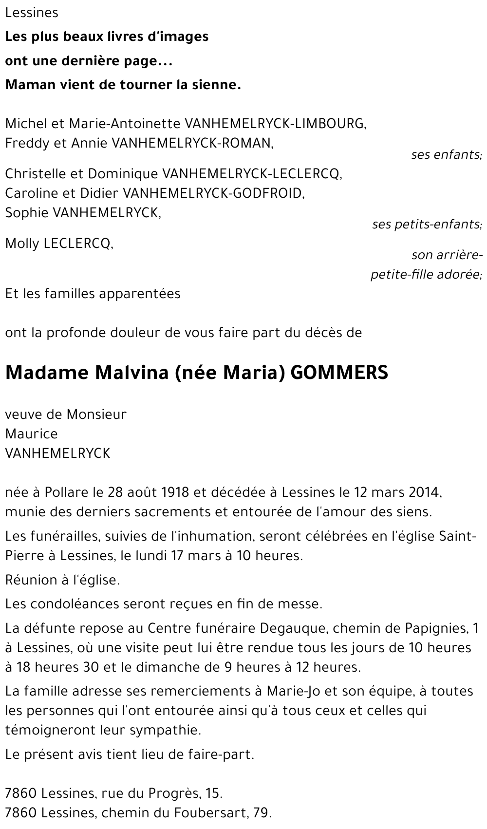 Malvina GOMMERS