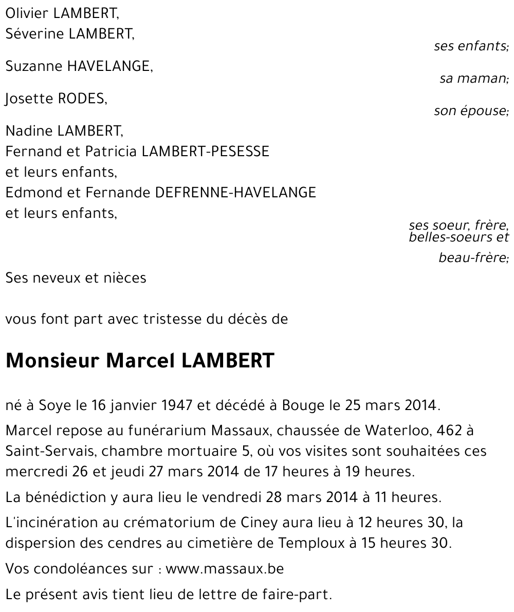 Marcel LAMBERT