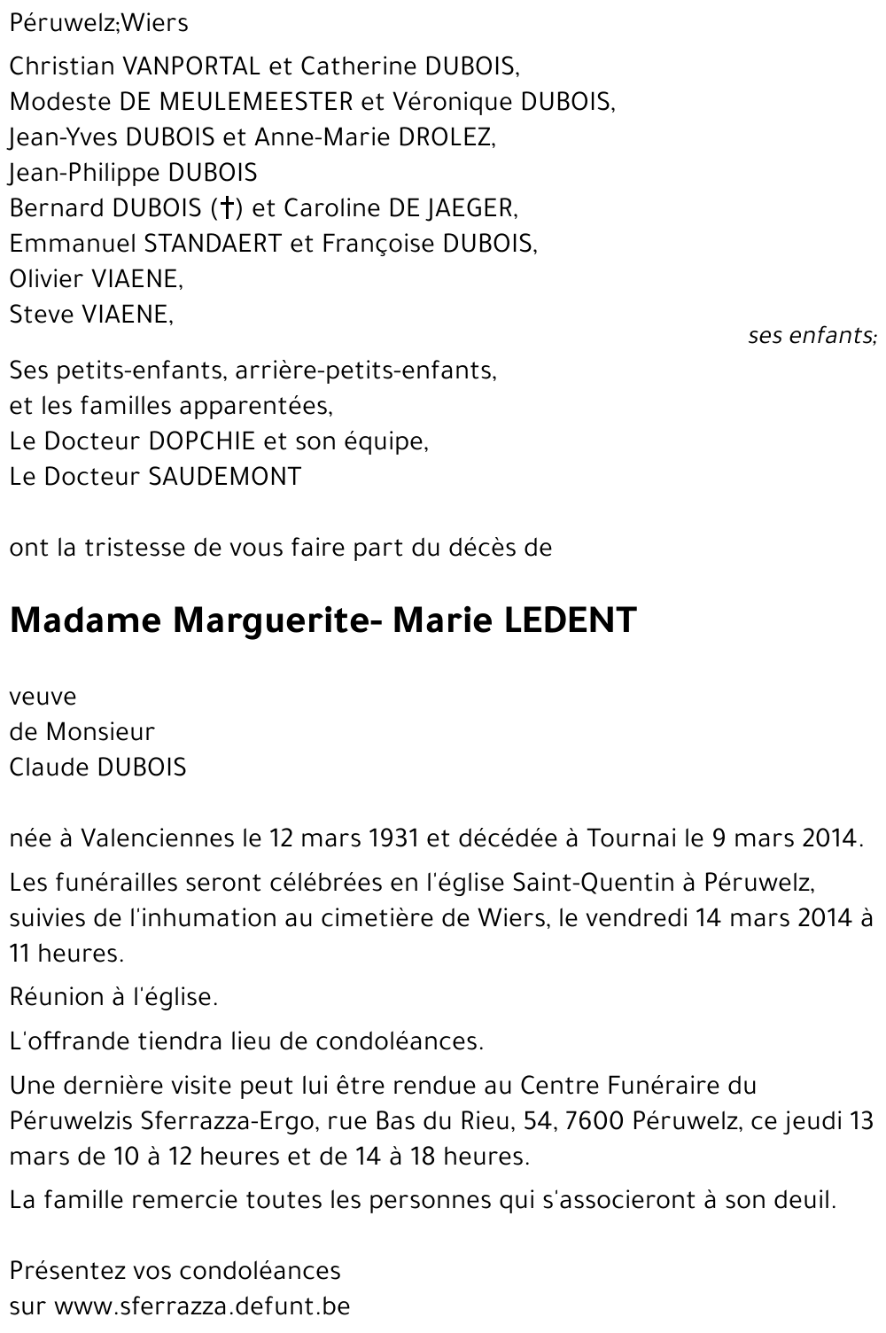 Marguerite-Marie LEDENT