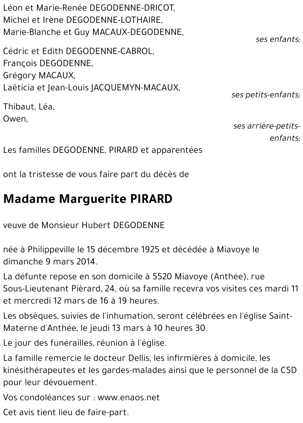 Marguerite PIRARD