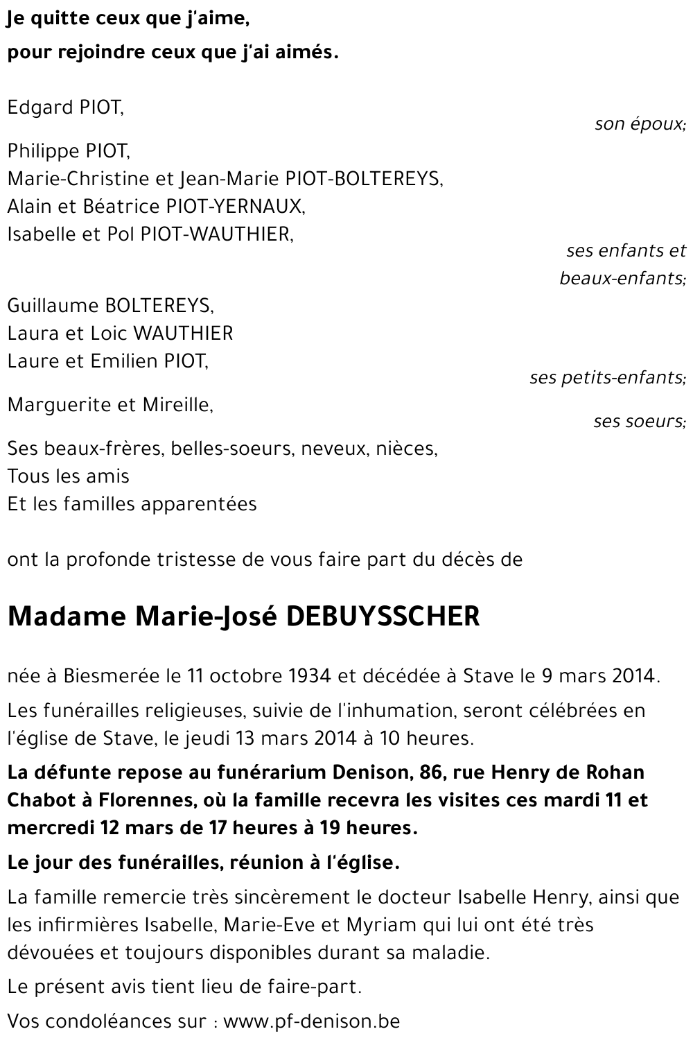 Marie-José DEBUYSSCHER