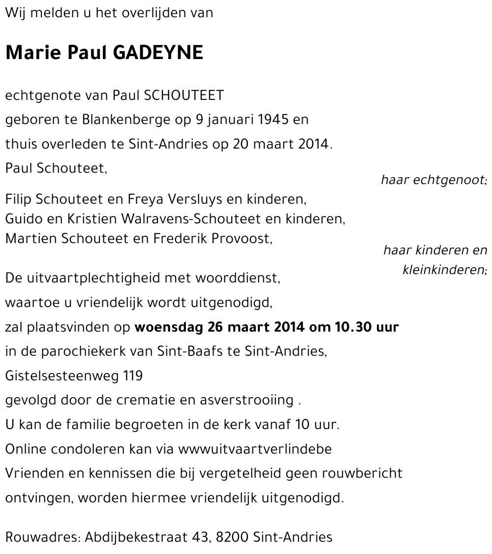 Marie Paul GADEYNE