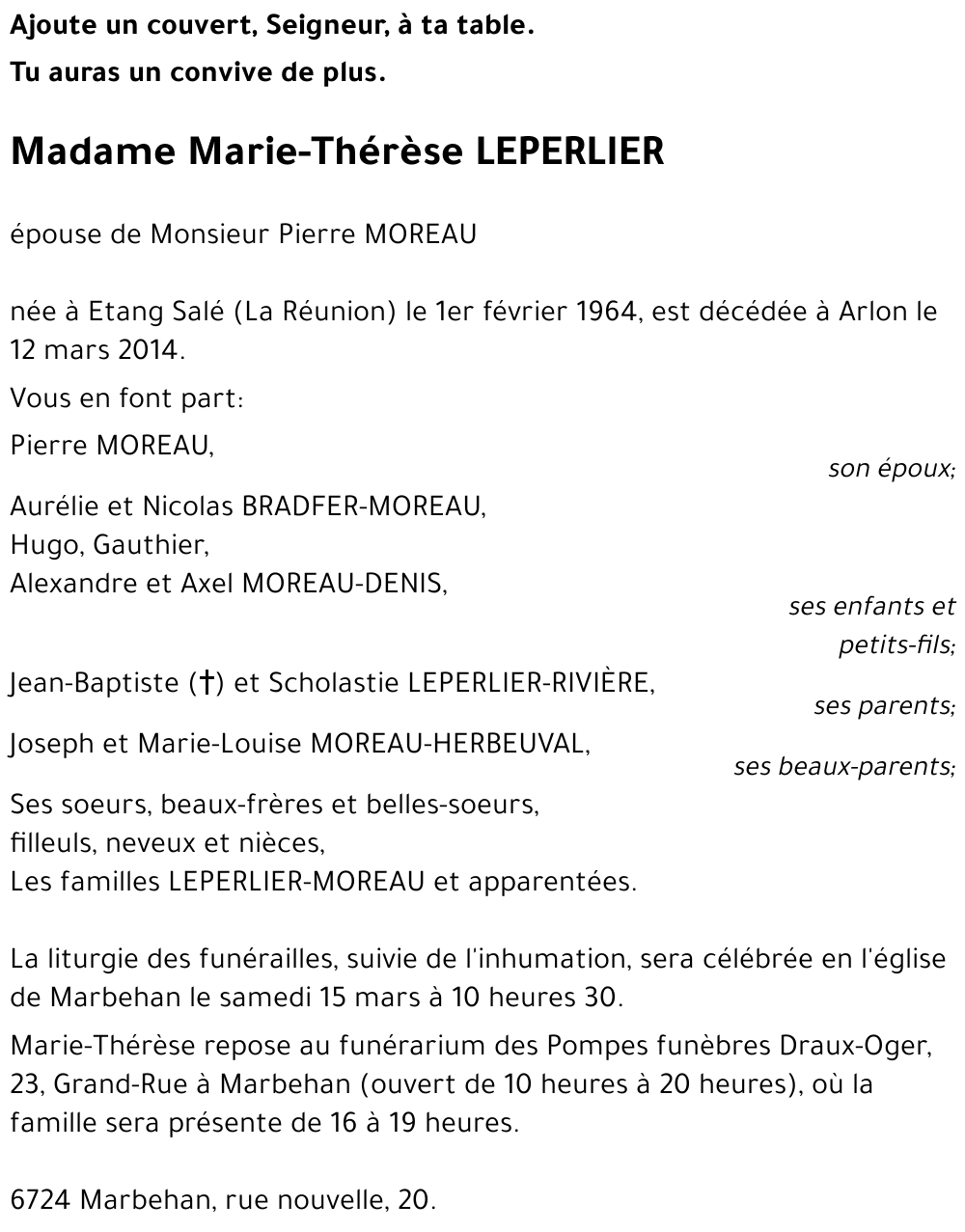 Marie-Thérèse LEPERLIER