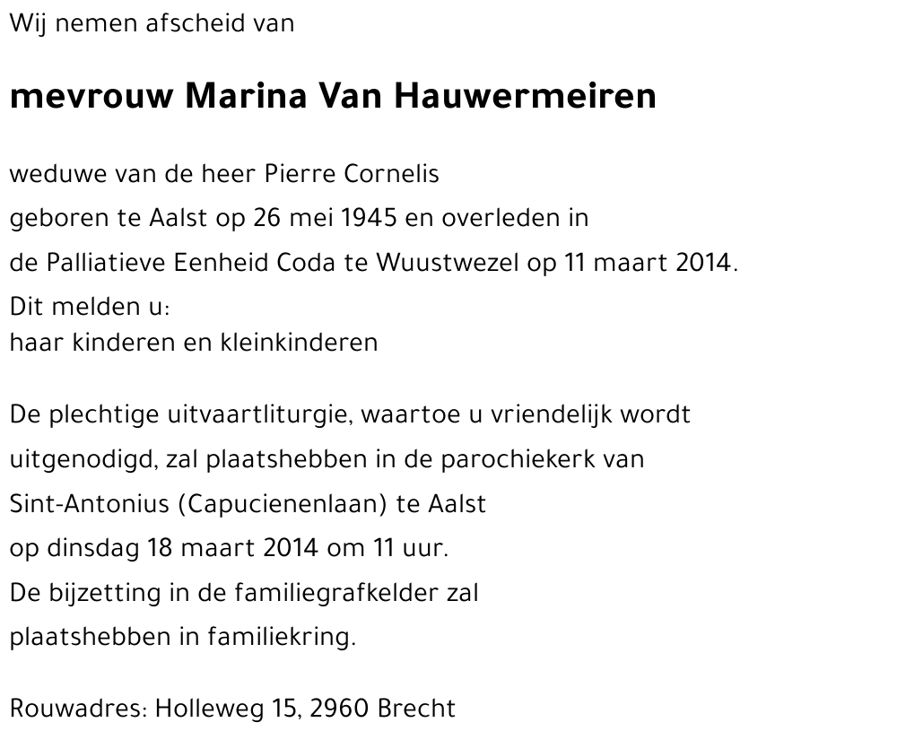 Marina Van Hauwermeiren