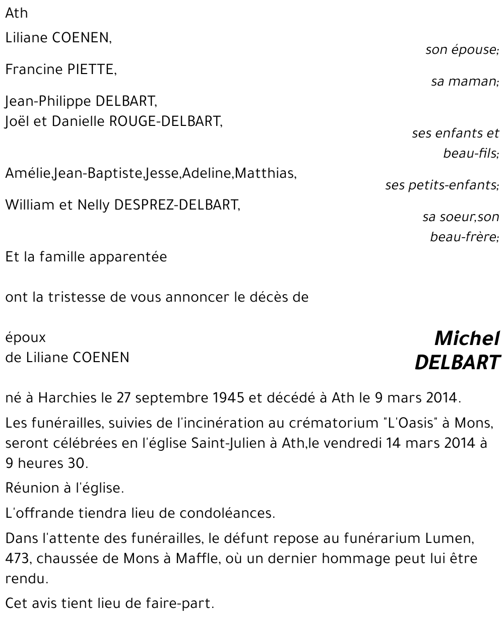 Michel DELBART