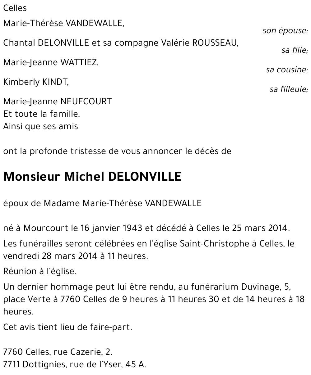 Michel DELONVILLE