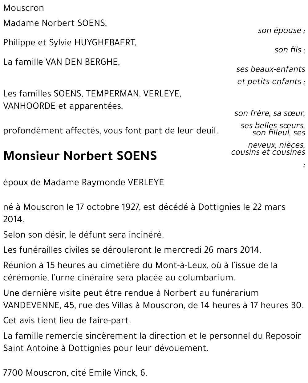 Norbert SOENS
