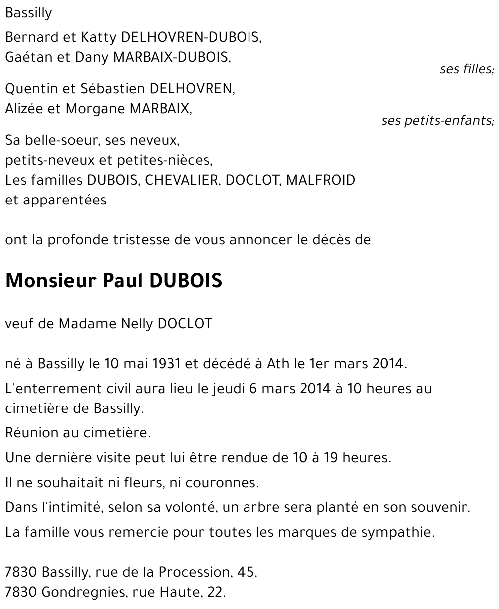 Paul DUBOIS