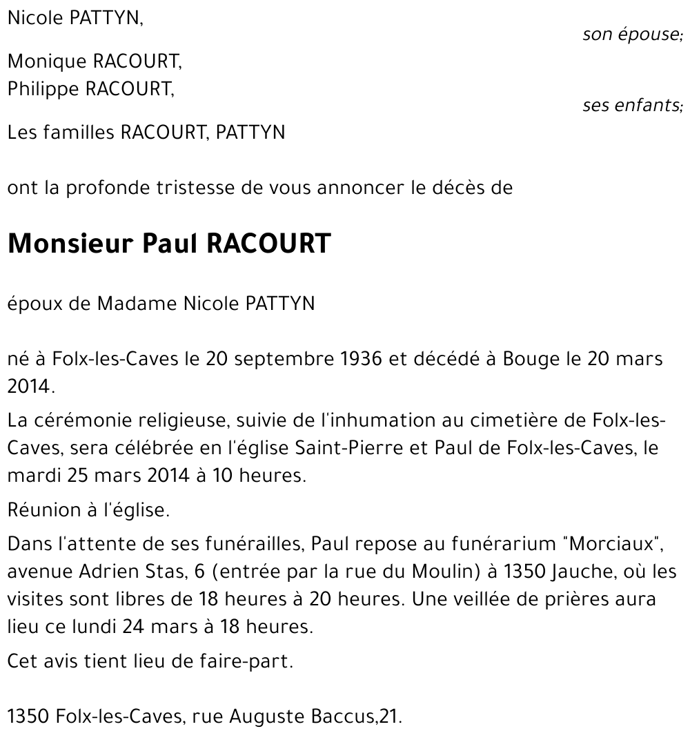 Paul RACOURT