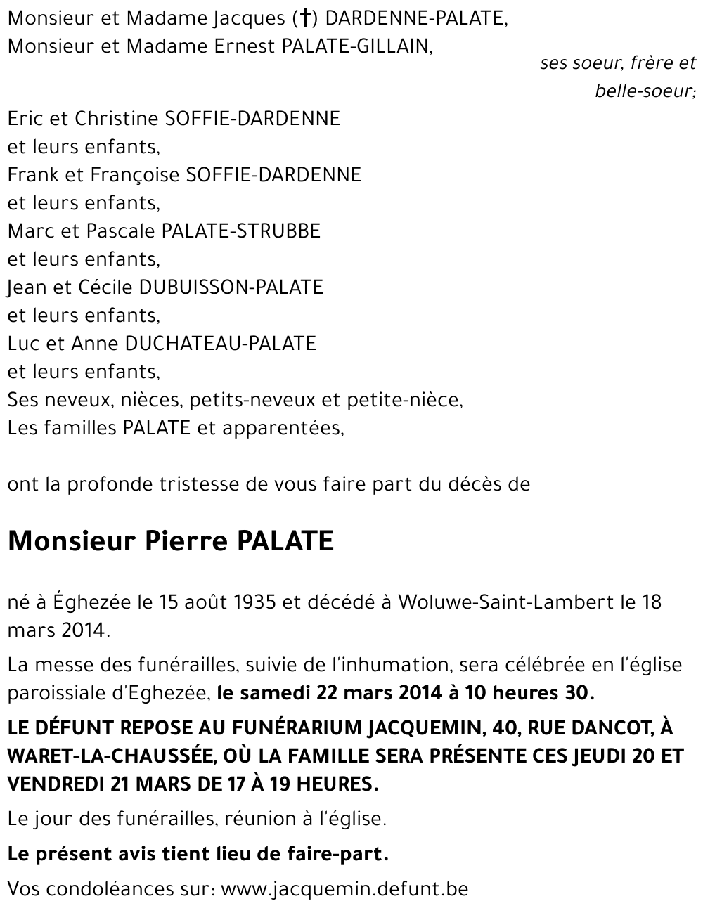 Pierre PALATE