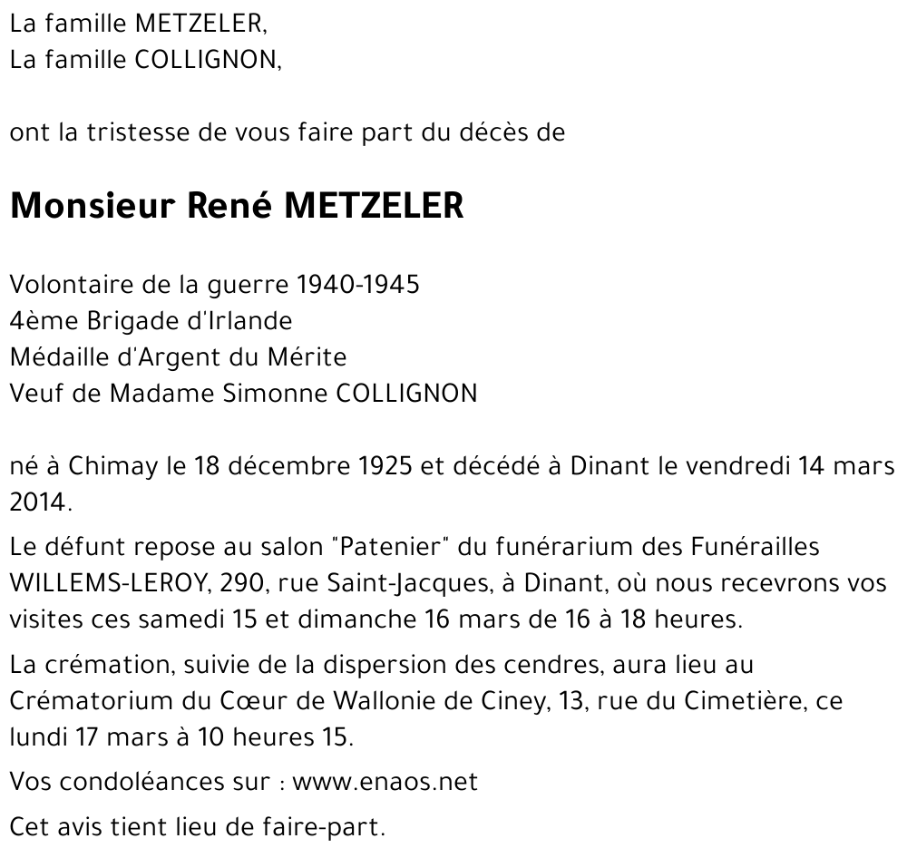 René METZELER