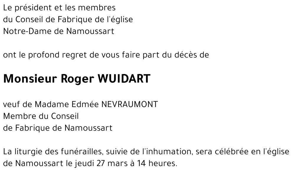 Roger WUIDART