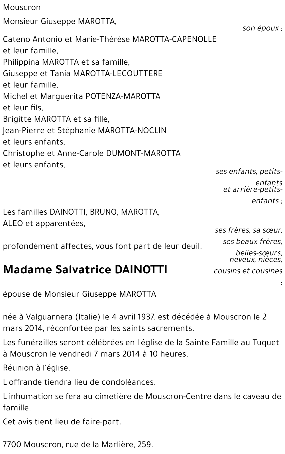 Salvatrice DAINOTTI