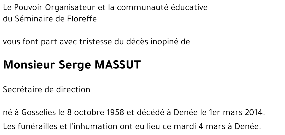 Serge MASSUT