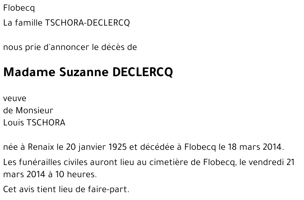 Suzanne DECLERCQ